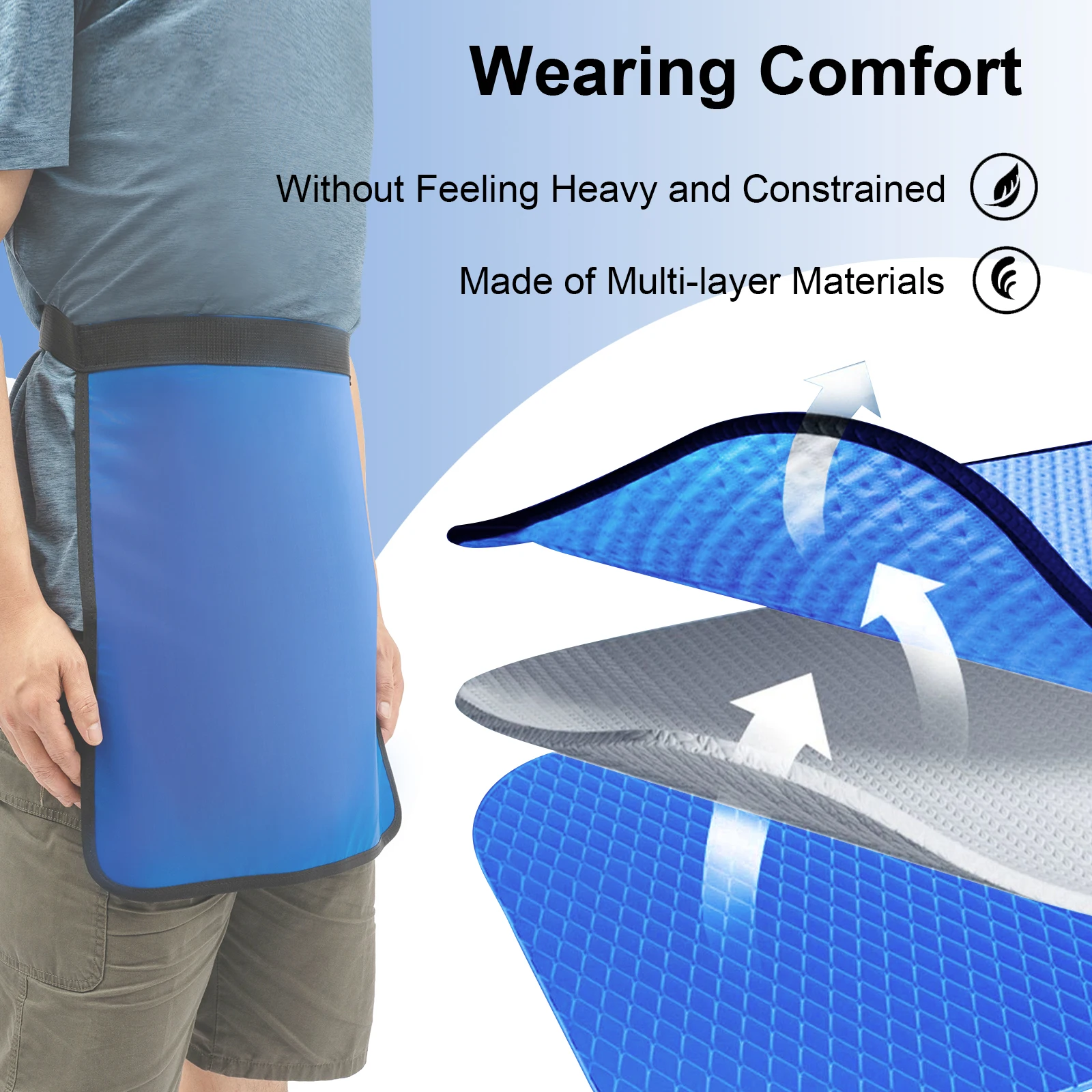 Lead Half Apron 45x45 cm 0.5mm - Xlab Medical ulasan dan harga